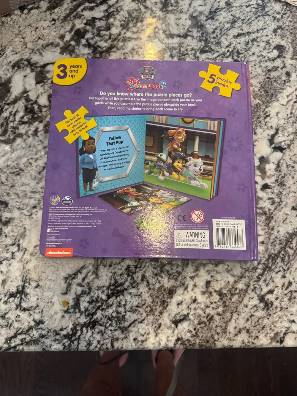 Paw Patrol My First Puzzle Book – 5 Built-In Jigsaw Puzzles | Hardcover